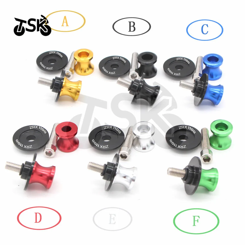 Катушки Swingarm для Kawasaki ZRX1100 ZRX 1100 1999-2000 мотоцикл CNC винт слайдер аксессуары алюминий M10