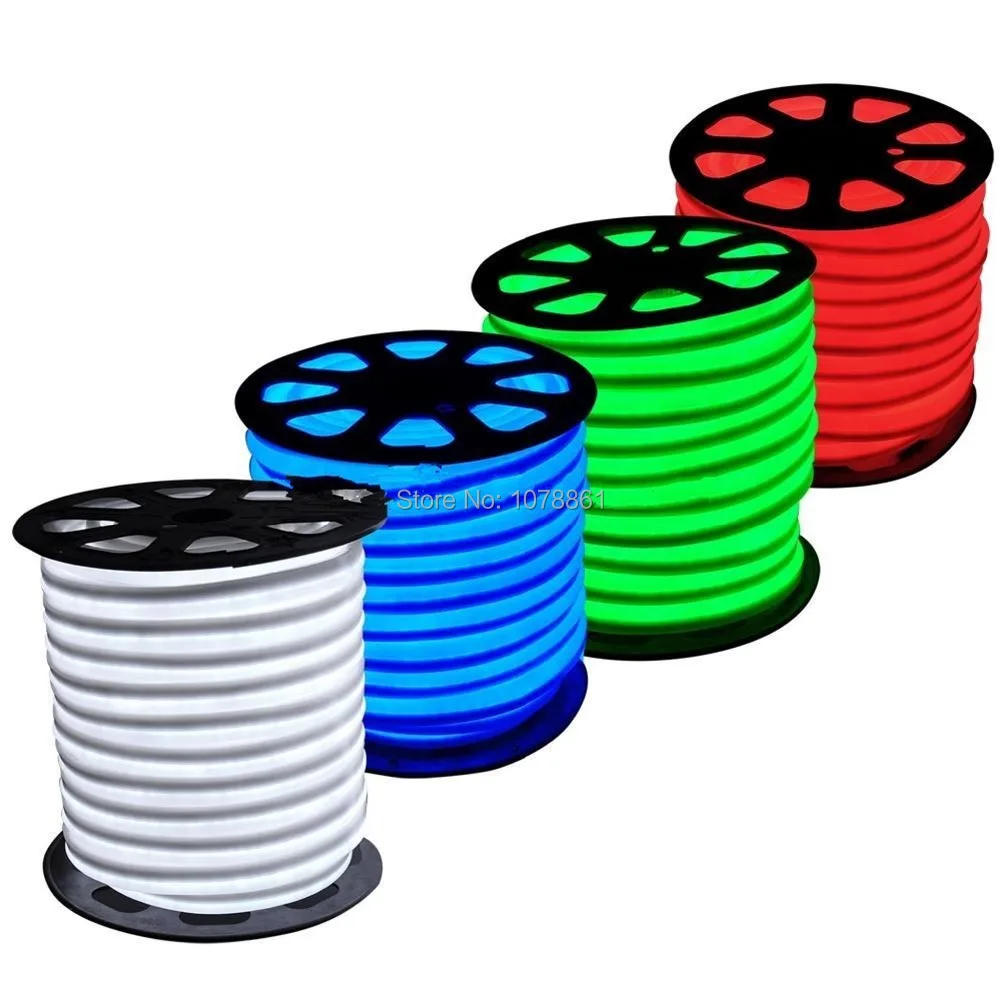 SMD5050 RGB светодиодсветодиодный Неоновая Гибкая 4 провода 7 цветов для зарядки