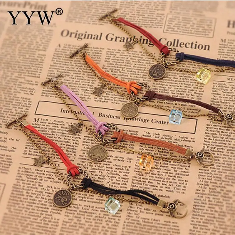 Винтажные созвездия Набор браслетов с подвесками для женщин модные наручные