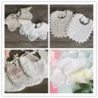 Оптовая продажа, 10 шт., новинка 2018, кружевные нагрудники из 100% хлопка для маленьких девочек, детская отрыжка, одежда для детей от 0 до 3 лет