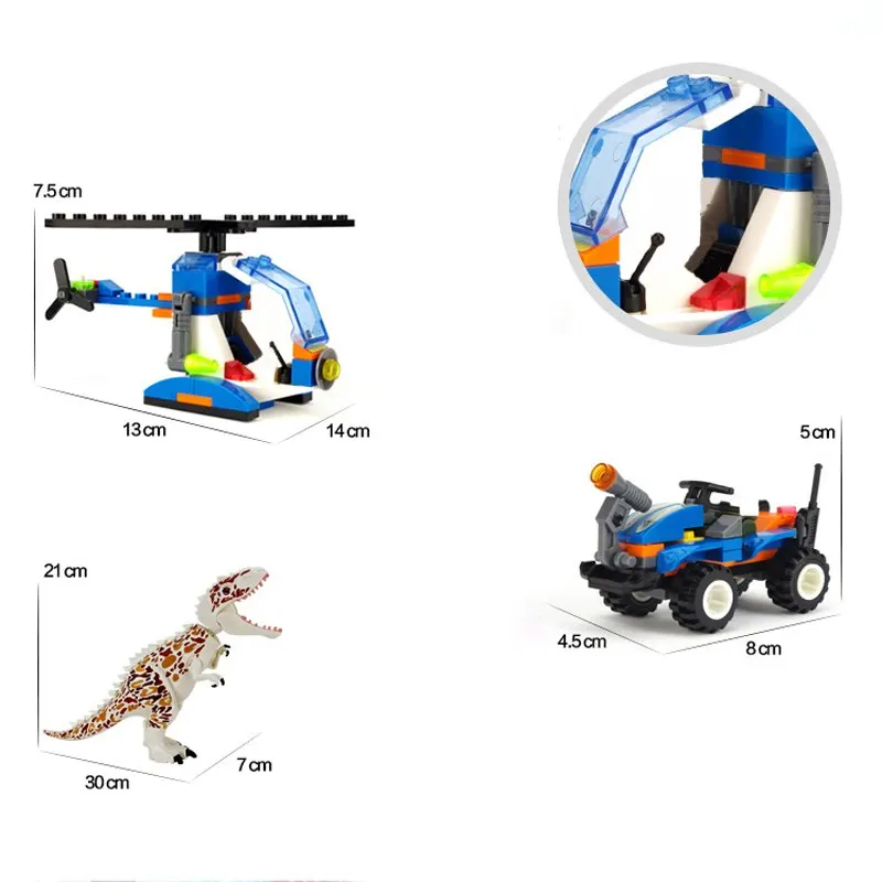 841 шт Парк Юрского Периода Динозавры база Compatibie Legoings Строительные блоки Набор