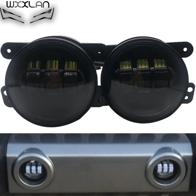 Wxxlan 2 шт. 30 Вт чип led 4 дюйма белые круглые противотуманные фары объектив проектор