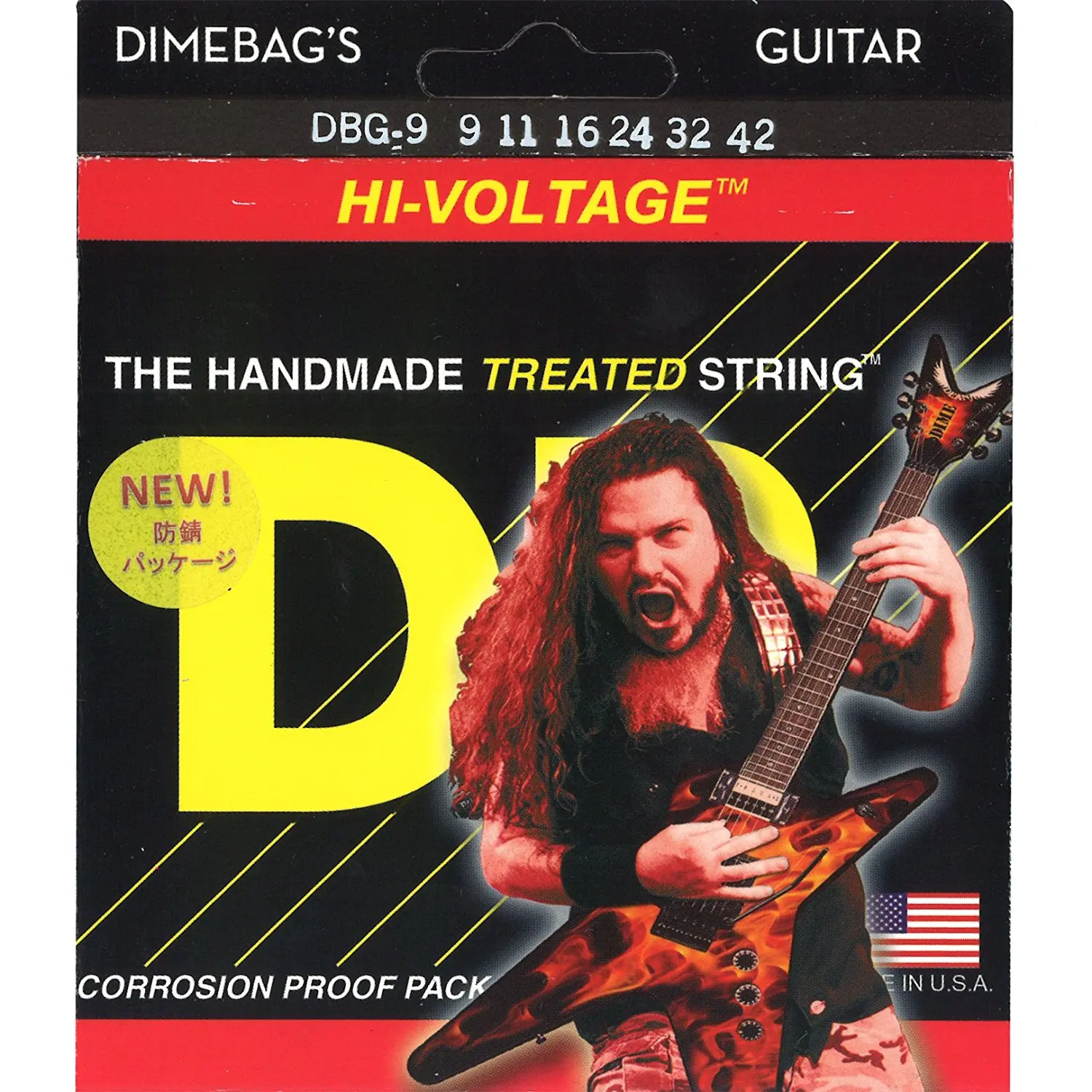 DR Strings Electric Guitar Strings, Dimebag Darrell Signature, Treated Nickel-Plated Strings, DBG-9 DBG-9/46 DBG-10