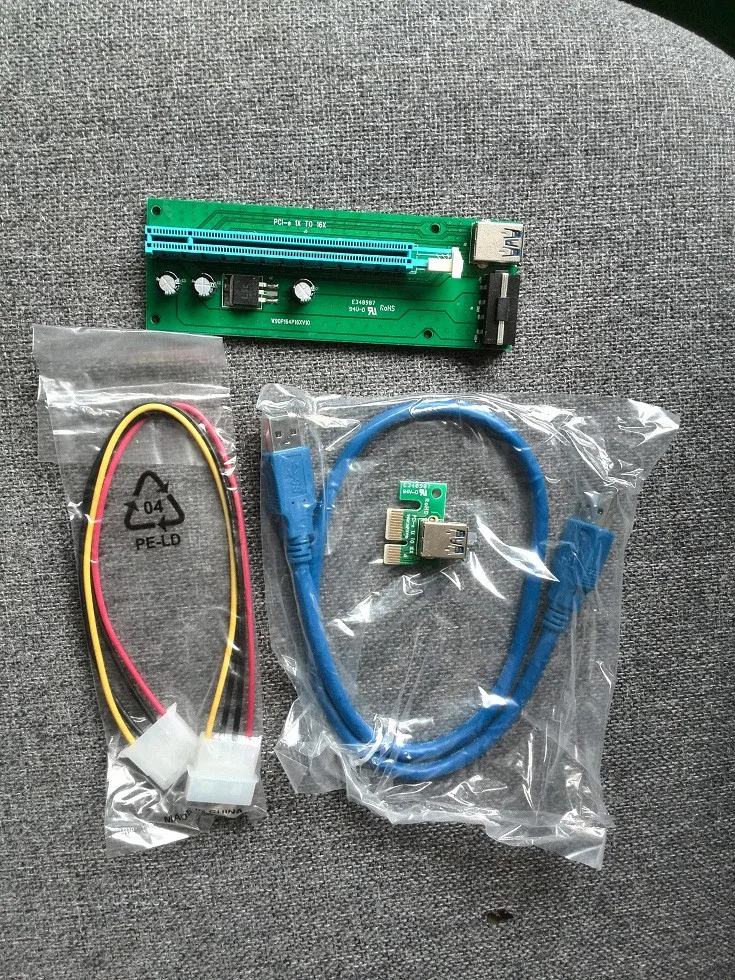 PCIe PCI-E PCI Express Райзер-карта 1x до 16x USB 3 0 кабель для передачи данных SATA к 4Pin IDE Molex