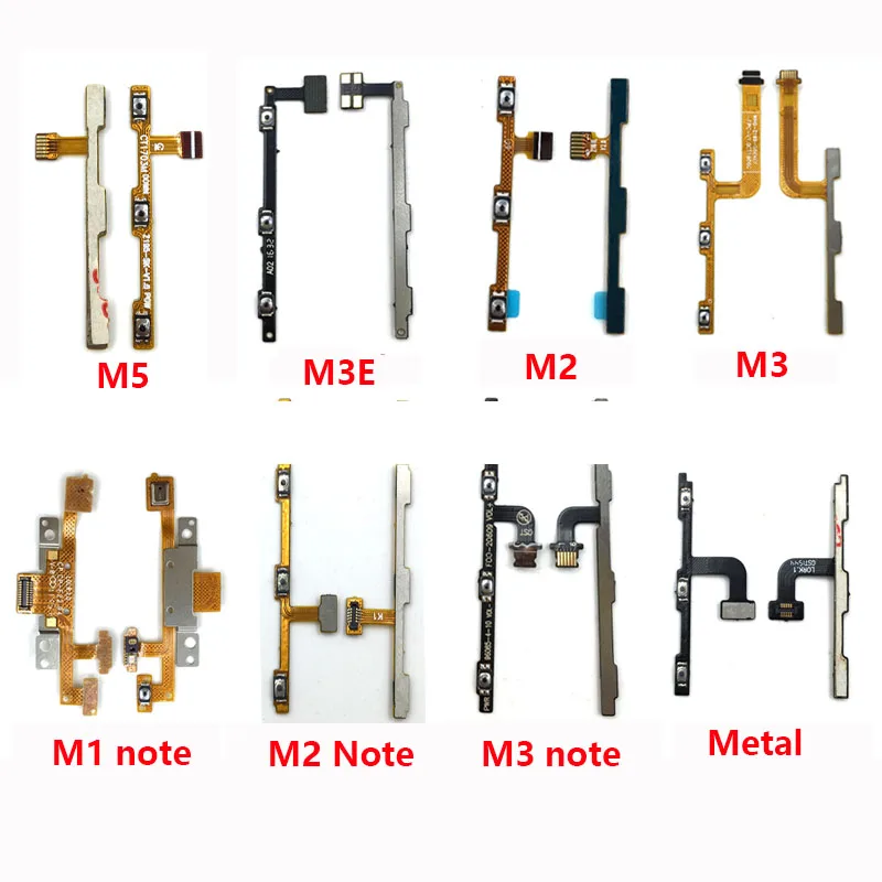 

10PCS Power On/Off Key Side Volume Up/Down Button Flex Cable For Meizu M2 M3 M3S M5 Note M5S MINI METAL Repair Parts