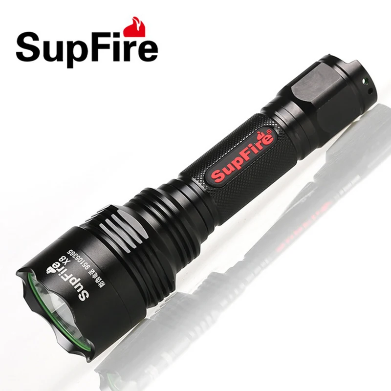 Supfire высокомощный заряжаемый светодиодный вспышка светильник X8 фонарь Linterna фонарик полиции флэш-светильник для Imalent Nitecore Fenix Sofirn Nicron O светильник вспышки светильник S066 - Испускаемый цвет: X8 with 18650