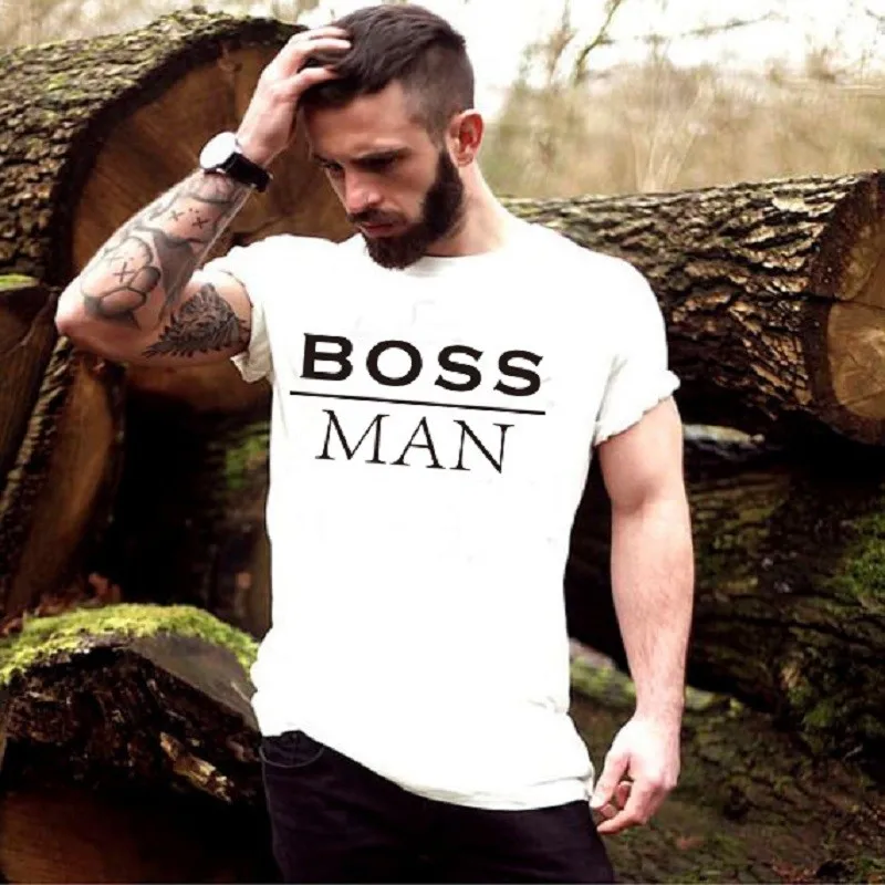 Новинка футболки для семьи с подарком на День святого Валентина надписью BOSS MAN LADY