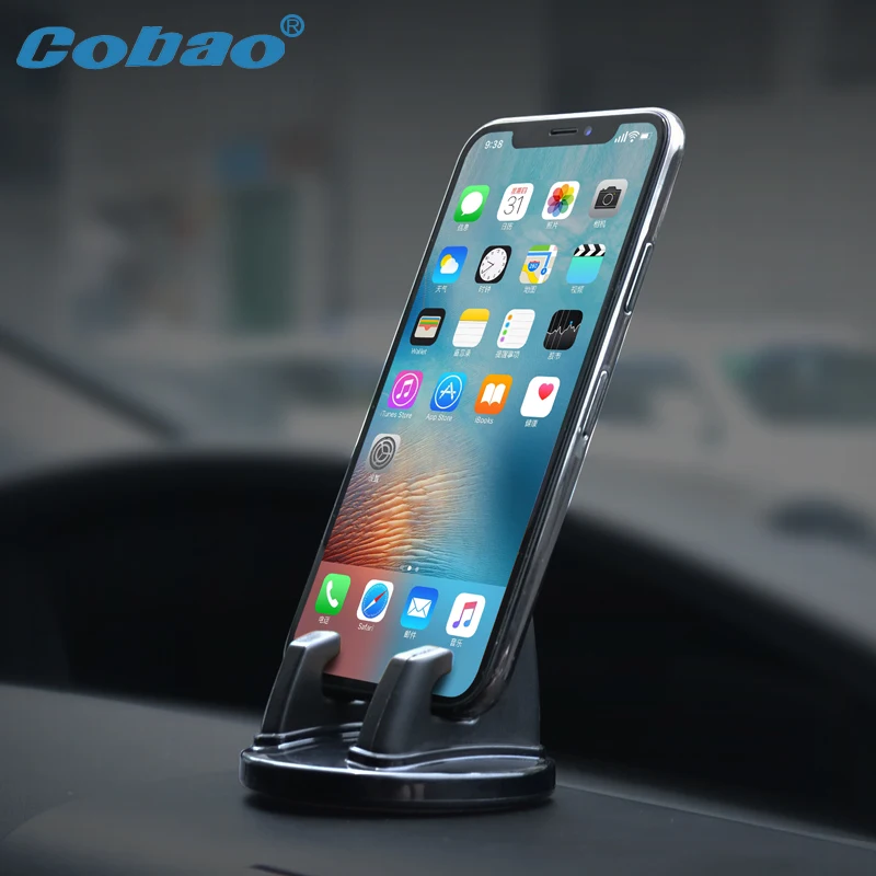 Держатель для телефона в автомобиль Cobao для iPhone X 8 7 6 Plus на крепление на приборную панель или рабочий стол со вращением на 360 градусов Samsung S9 S8.