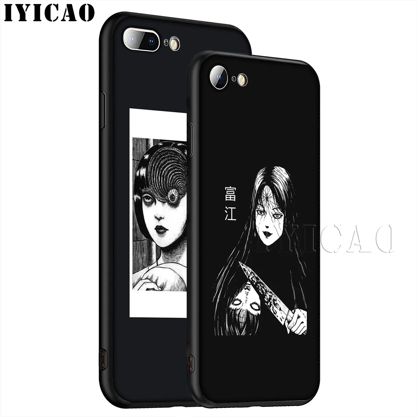 IYICAO horror comic junji ito Tomie Tees Soft Silicone Phone Case for iPhone XR X XS 11 Pro Max 6 6S 7 8 Plus 5 5S SE Cover |