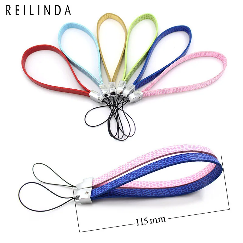 Wholesale 10pcs/pack Snakeskin PU Leather Key Chain For Bag Charm Accessories Holder Ring Fit 8mm Slide Charms /letter | Украшения и