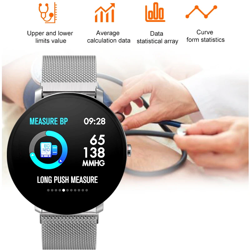 NAIKU K9 спортивные Bluetooth 1,3 дюймов Полностью умные часы с сенсорным экраном фитнес-трекер для мужчин IP68 Водонепроницаемые женские умные часы PK v11 Q8