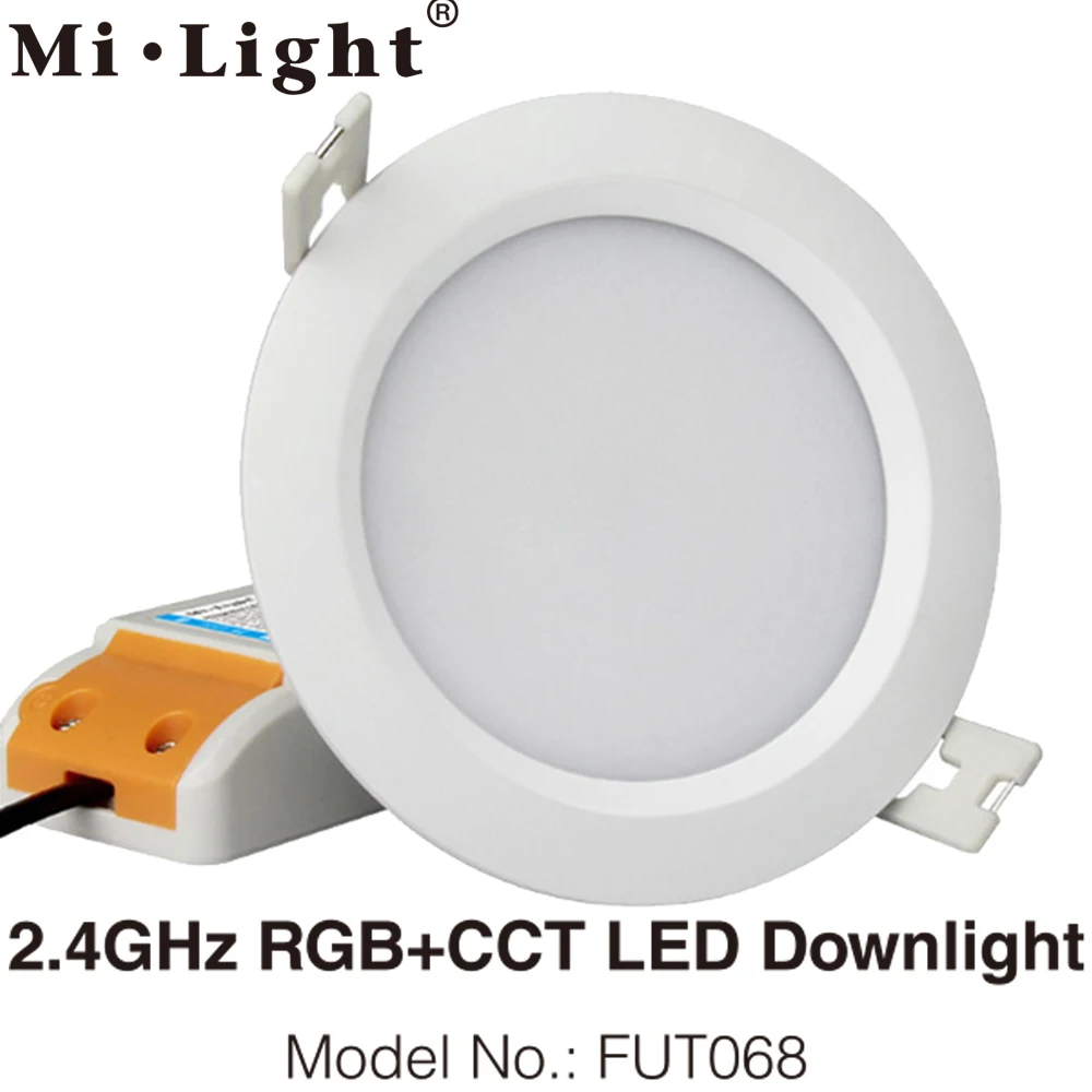 FUT068 Mi светильник 2,4G 6W RGB+ CCT светодиодный светильник 85 V-265 V Светодиодный круглый с регулируемой яркостью reccesed светодиодный светильник с 2,4G 4zone дистанционная поддержка Wi-Fi