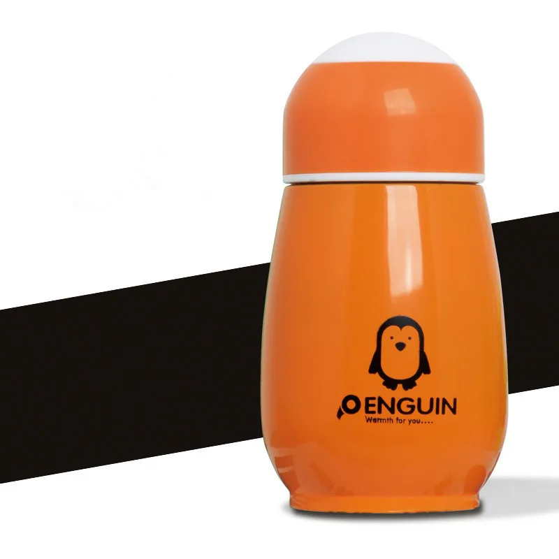1PC Кружки для воды с пингвинами, вакуумные фляги с чайным инфузором, креативные кружки с брюшным ремнем, портативные бутылки для путешествий и отдыха на открытом воздухе NY 012.