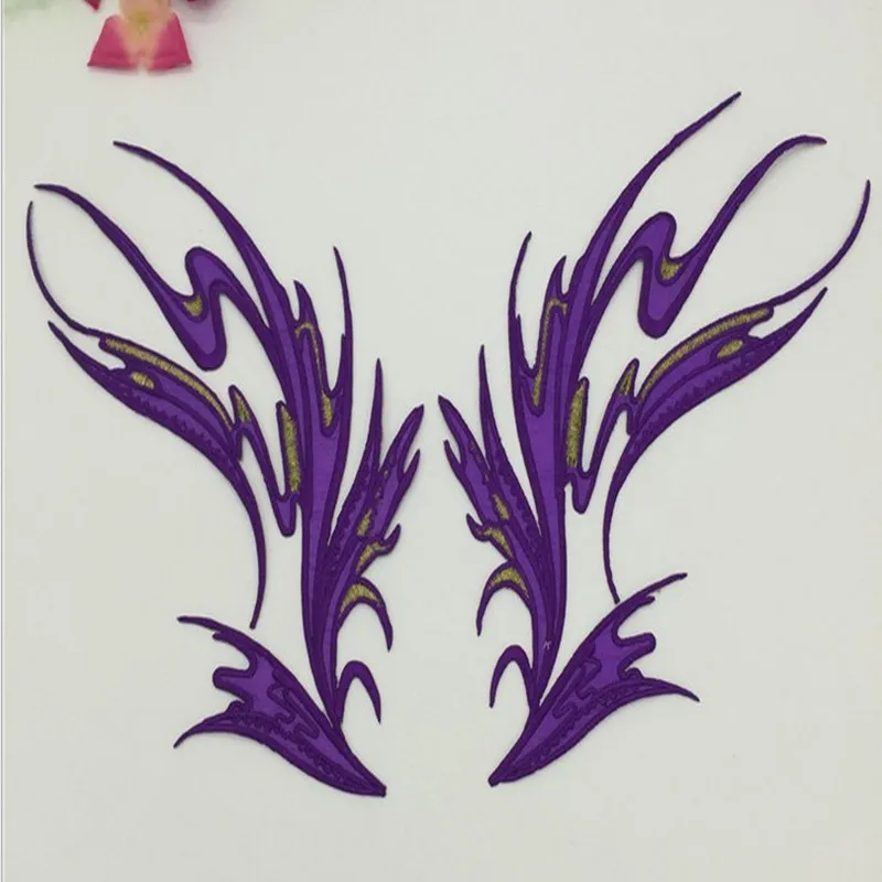 2 пара/лот большая аппликация с крыльями нашивка ткань железо куртка одежда