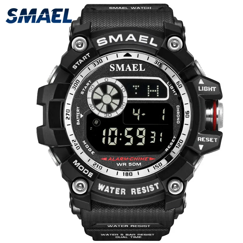 Часы мужские цифровые спортивные SMAEL часы водонепроницаемые Relogio Masculino Militar 8010