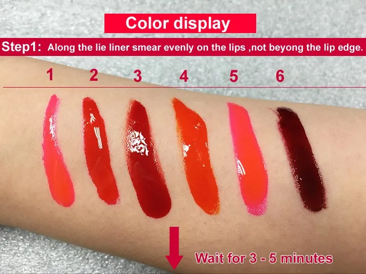 ROMENTIC BEAR 1Pc Waterproof Long Lasting Matte Liquid Lipstick Lip Stick Tear Pull Gloss For Lips Makeup 6Colors + |