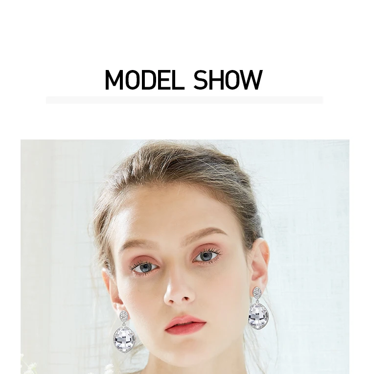 CDE, украшенные кристаллами Swarovski, серьги, ювелирное изделие, настоящее 925 пробы, серебряные серьги в форме капли воды, хорошее ювелирное изделие
