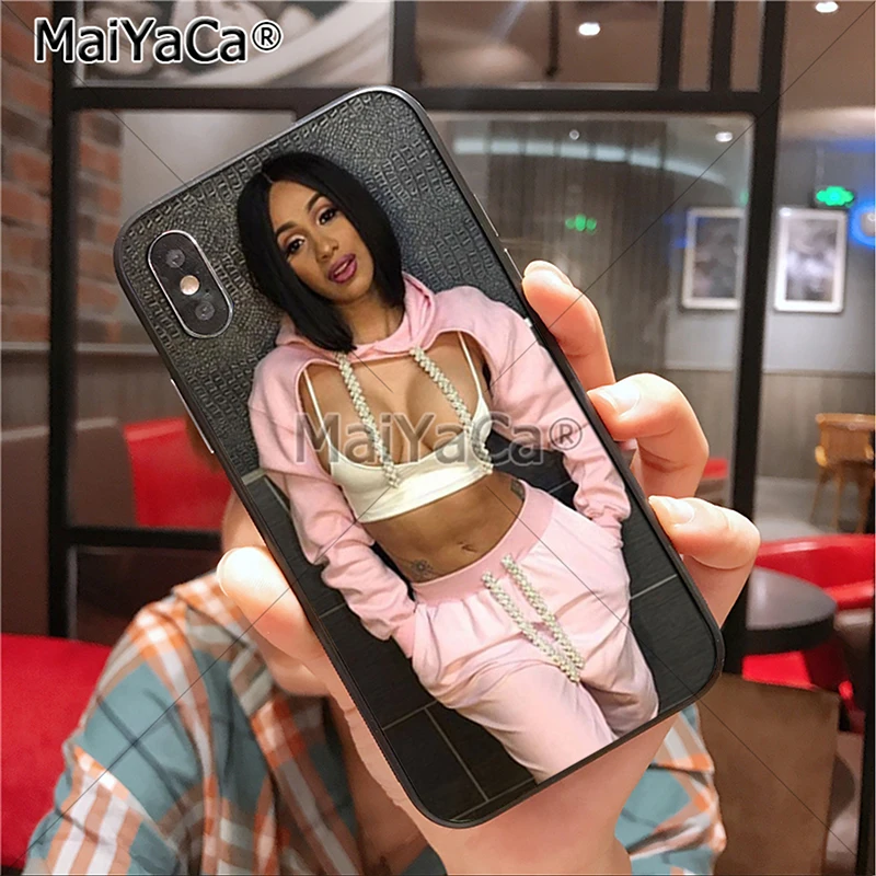 Cardi B геометрический узор чехол для мобильного телефона iphone 11 12 Pro 6S 6plus 7 7plus 8 8Plus X 5