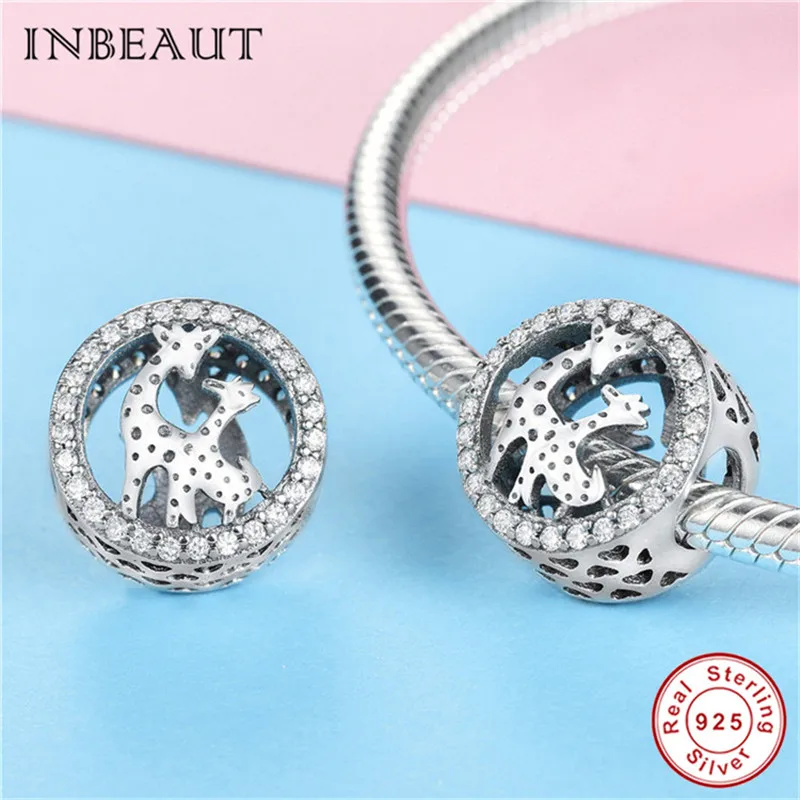 Браслет детский из серебра 925 пробы с бусинами в виде оленя | Украшения и