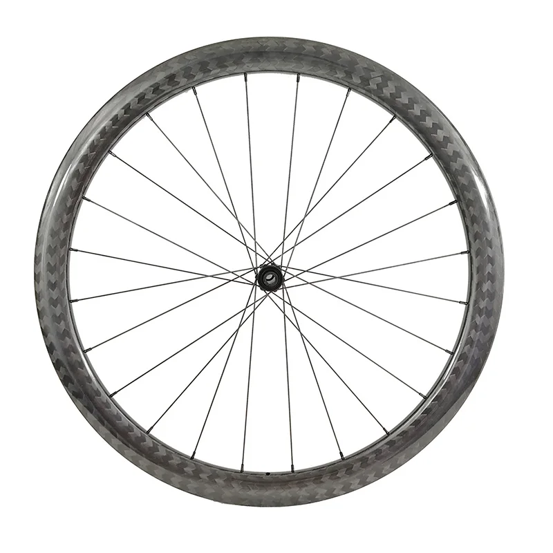 

Asymmetric Tubeless Clincher Rims 42MM front wheel Cyclocross Bike Disc Brake Bicycle CX carbon Wheel No Brake Track 24h