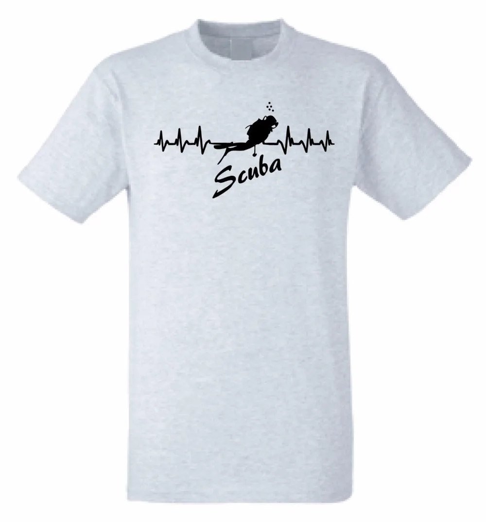 

Mens Hot 2019 Summer Short Sleeves T Shirt It'S In My Heartbeat Scuba Dive T-Shirt Scuba Diver T-Shirt Free design