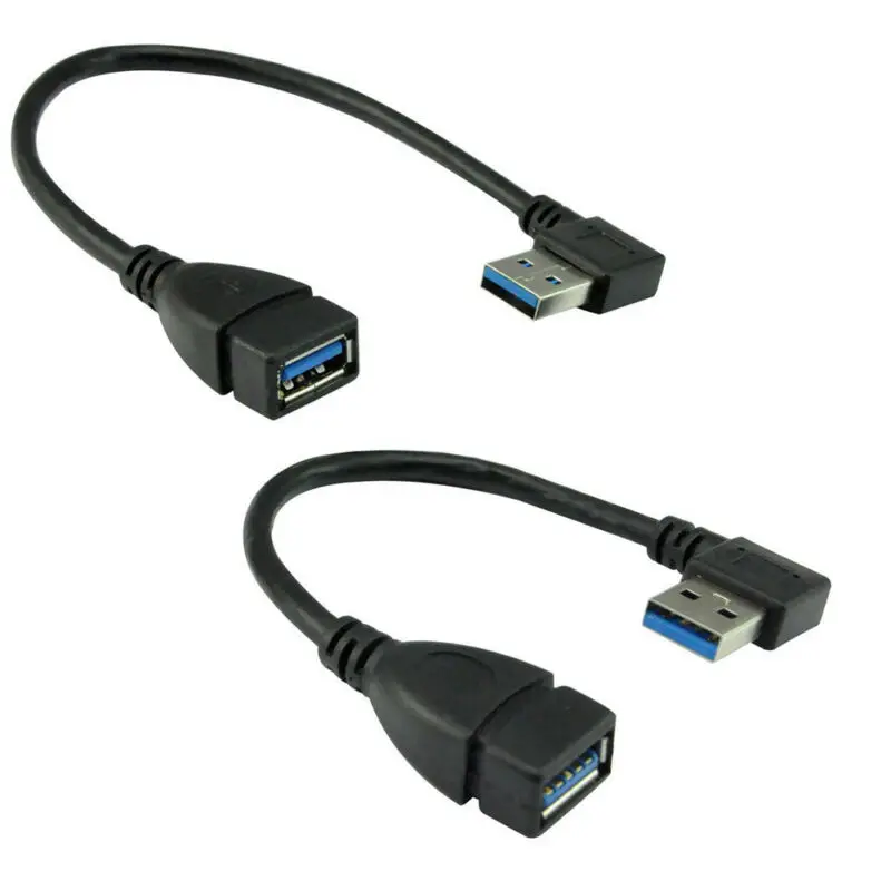 90 градусов USB 3,0 A адаптер «Папа-мама» кабель угол удлинитель быстрая передача влево/вправо/вверх/вниз