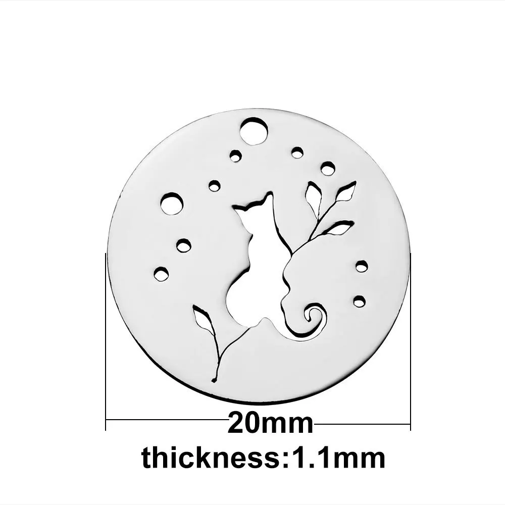 10 шт./лот браслет из нержавеющей стали с кошачьими ушками подходит для браслета