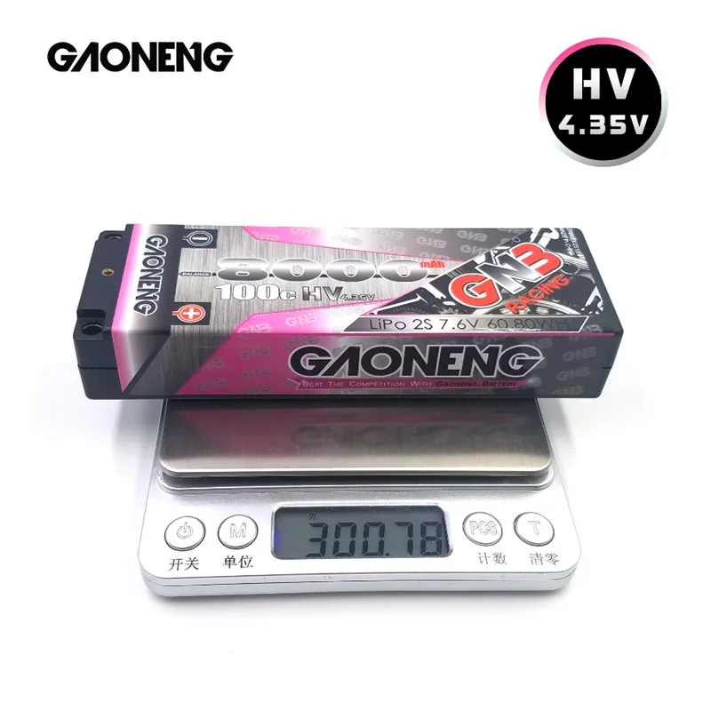 Аккумулятор Gaoneng GNB 8000 мАч 2S 7 6 в HV 100C/200C твердый корпус LiHV LiPo с разъемом 5 0 мм Deans T