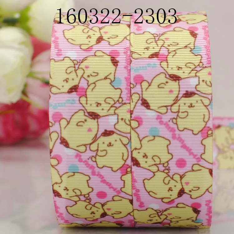 10yards-different sizes-cute Japanese cartoon ribbon printed Grosgrain ribbon 151120-15870