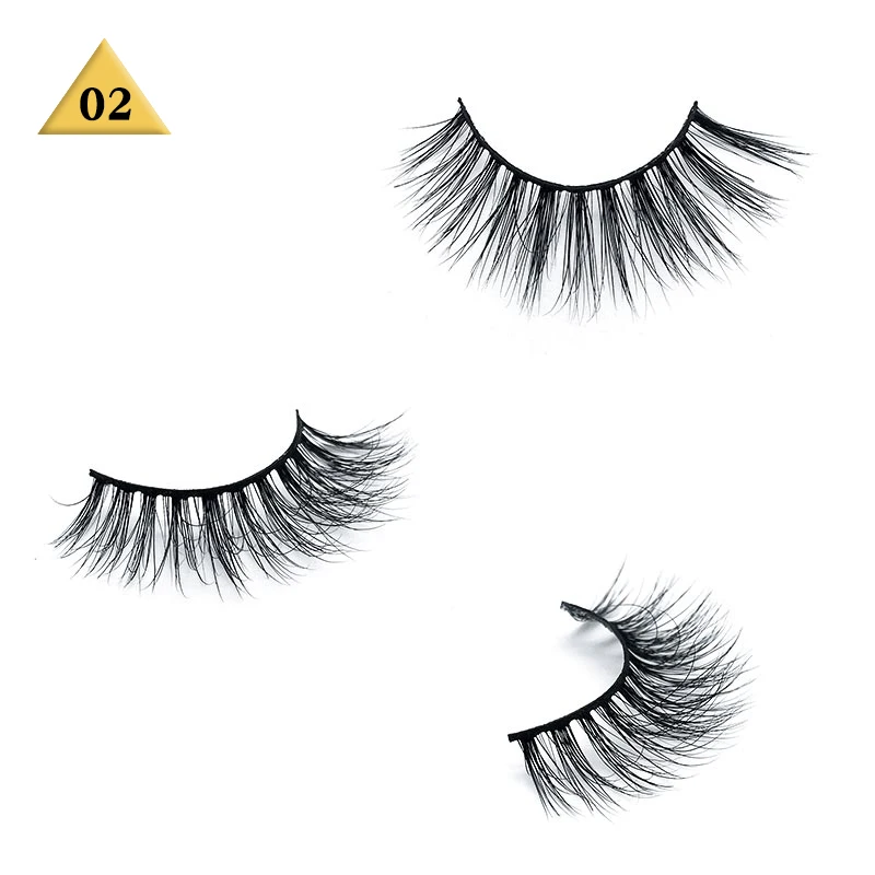 HUAPAN норковые ресницы накладные 3D длинными Полный Газа ручной норки Lashes