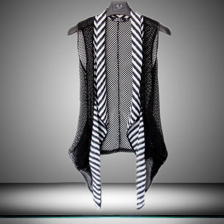 Offbeat лето тонкий кардиган Топы без рукавов для мужчин s сексуальный синглет