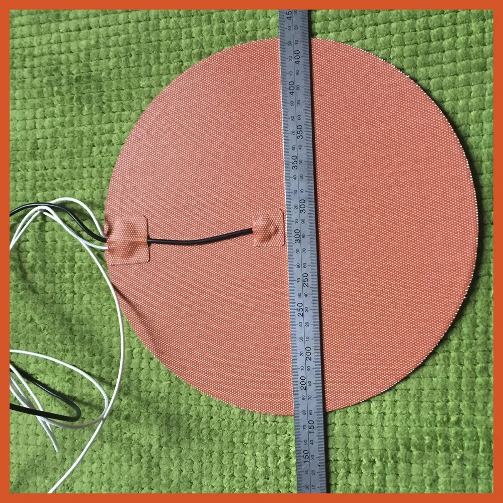 Aquecedor de Silicone Placa de Construção Elemento de Aquecimento 3m Psa & Termistor Redondo Circular Tanque Pad Impressora 3d Heatedbed Dia254mm 400w 120v w –