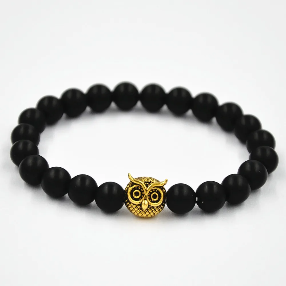 Новые украшения браслет с подвеской в виде головы Совы античном стиле для йоги