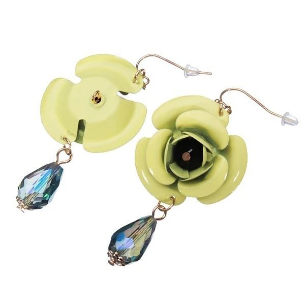 Levanabuy Gold Plated Metal Folwer Beads Dangle Earrings For Women|earrings leaf|earings cuteearrings rock |