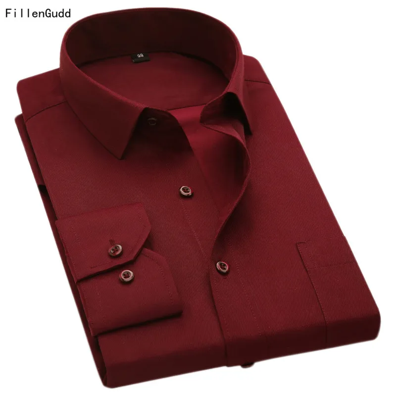 Мужская рубашка с длинным рукавом FillenGudd белая большого размера 7XL 6XL|social shirt|mens dress