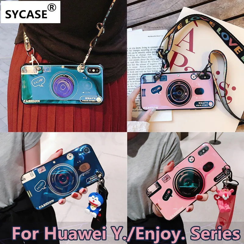 Sycase Blu-Ray Ретро камера мягкий чехол для телефона Huawei Enjoy 7 8 9 плюс 8e Play 6 Y5 Y6 Y7