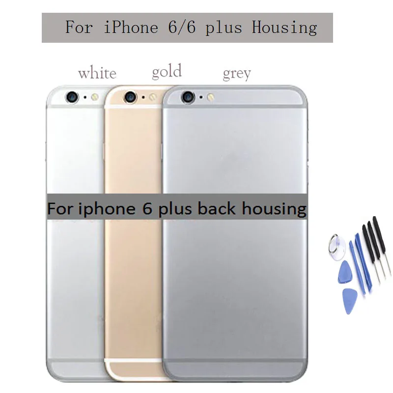 Замена 5," задняя крышка для iphone 6 плюс корпус батареи задняя дверь Чехол средняя рамка Шасси с боковой сборка кнопок