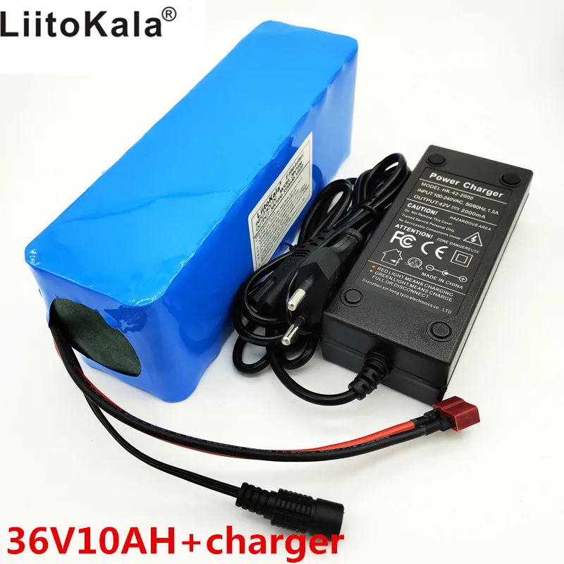 LiitoKala 36 v 10Ah 10S3P 18650 аккумуляторная батарея, модифицированный мотоцикл, батарея для электромобиля зарядное устройство li-lon+ 36 V 2A char