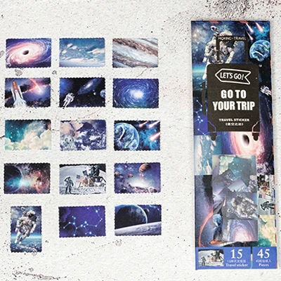 03 starry 45 шт./лот, винтажная мини-бумажная наклейка, украшение, сделай сам, аблум, дневник в стиле Скрапбукинг, наклейка, kawaii, канцелярские товары - Цвет: 03 starry