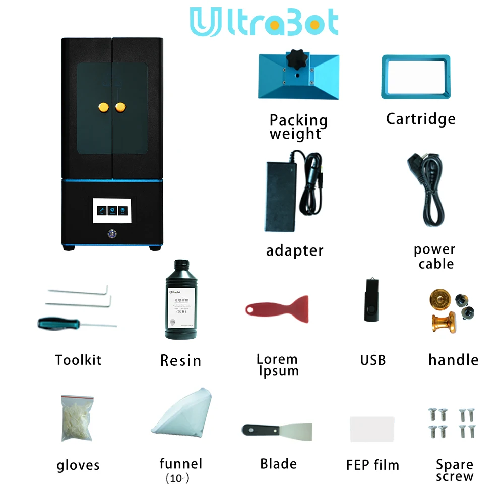 3D принтер ULTRABOT с ЖК дисплеем быстрая нарезка матрица 405 нм УФ светильник двойная