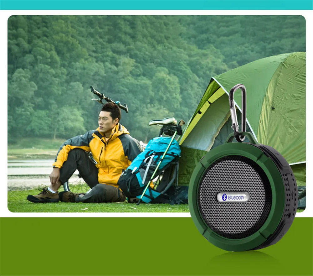 Портативный динамик Bluetooth для улицы, беспроводной музыкальный динамик, сабвуфер, спортивный стерео звук, мини-динамик, Bluetooth, портативный бас