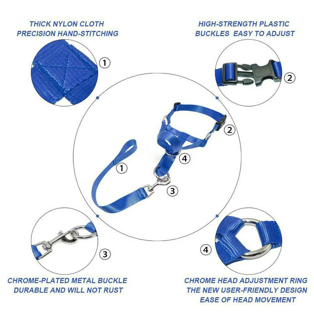 Мягкий ошейник для собаки поводок практичный не тянет нейлон прочный