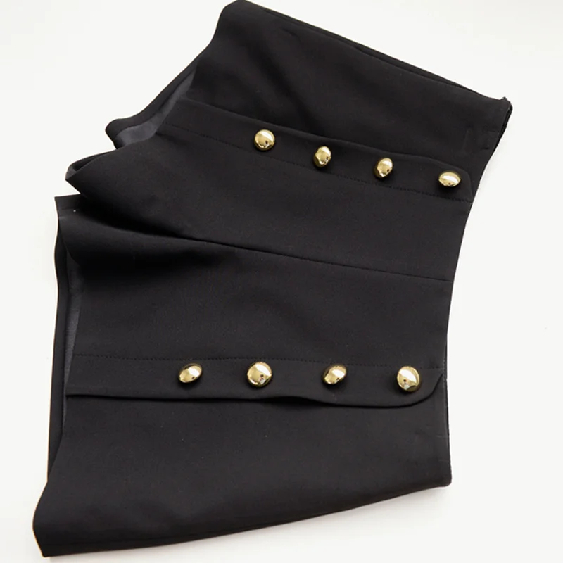 Оригинальный 2017 брендовые осенние короткие двубортный плюс Размеры тонкий моды