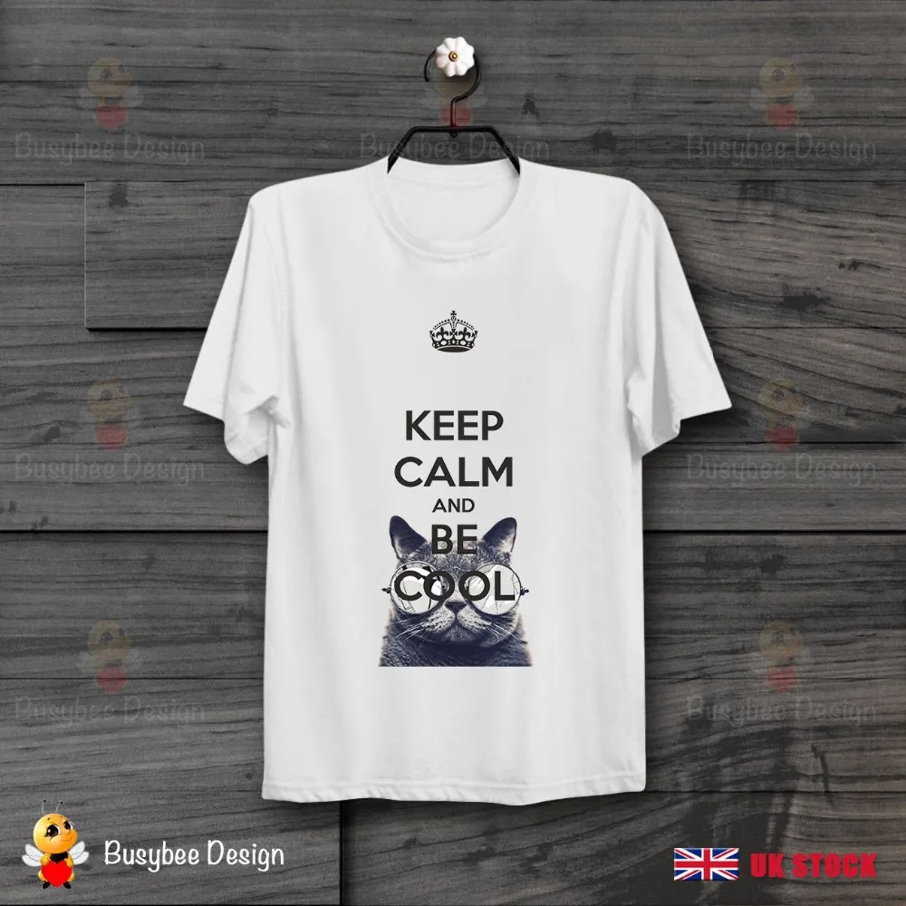 Модные футболки 2019 крутая забавная Ретро футболка унисекс с надписью Keep Calm And Be