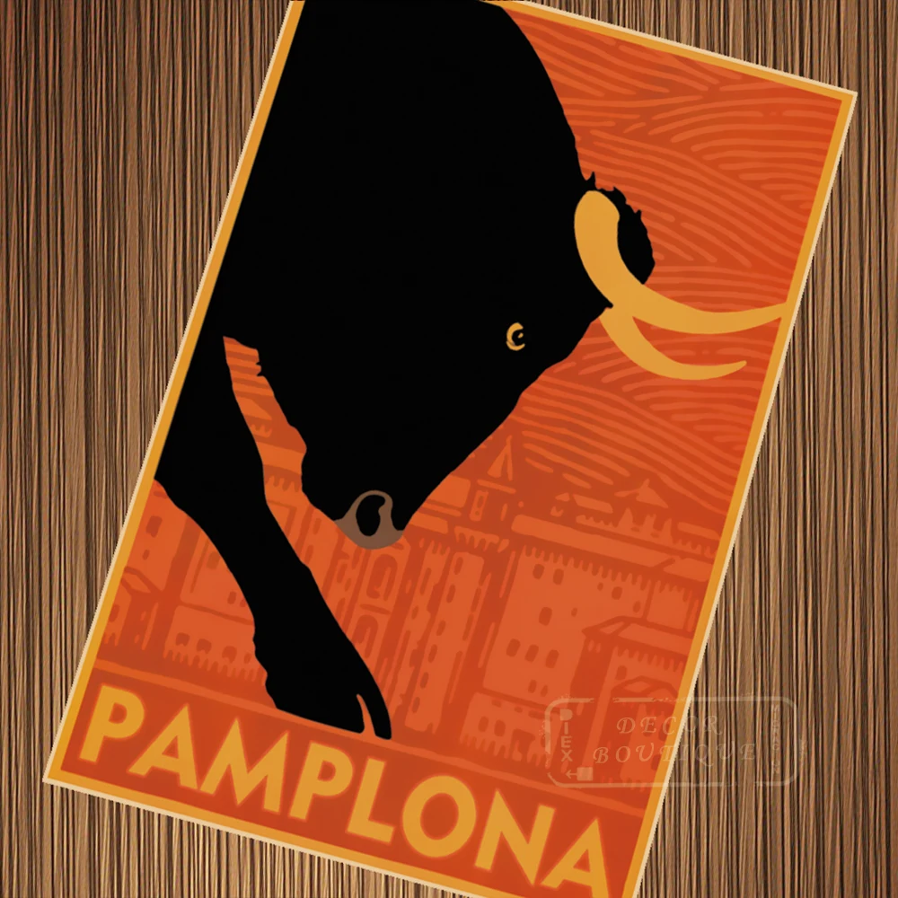 Фотообои с изображением животных страсти пампалоны|vintage poster|paper posterposter vintage |