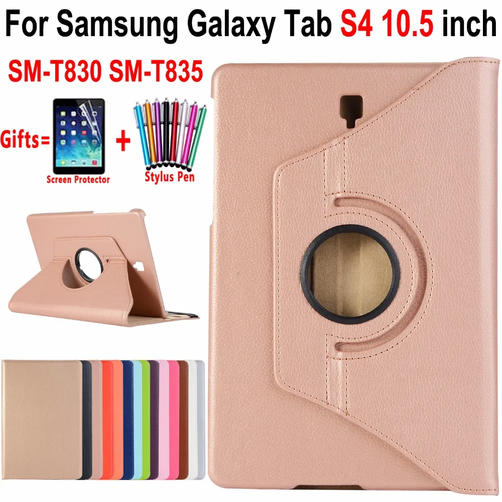 Чехол для Samsung Galaxy Tab S4 10 5 дюймов T830 T835 SM 360 градусов поворотный кожаный Смарт
