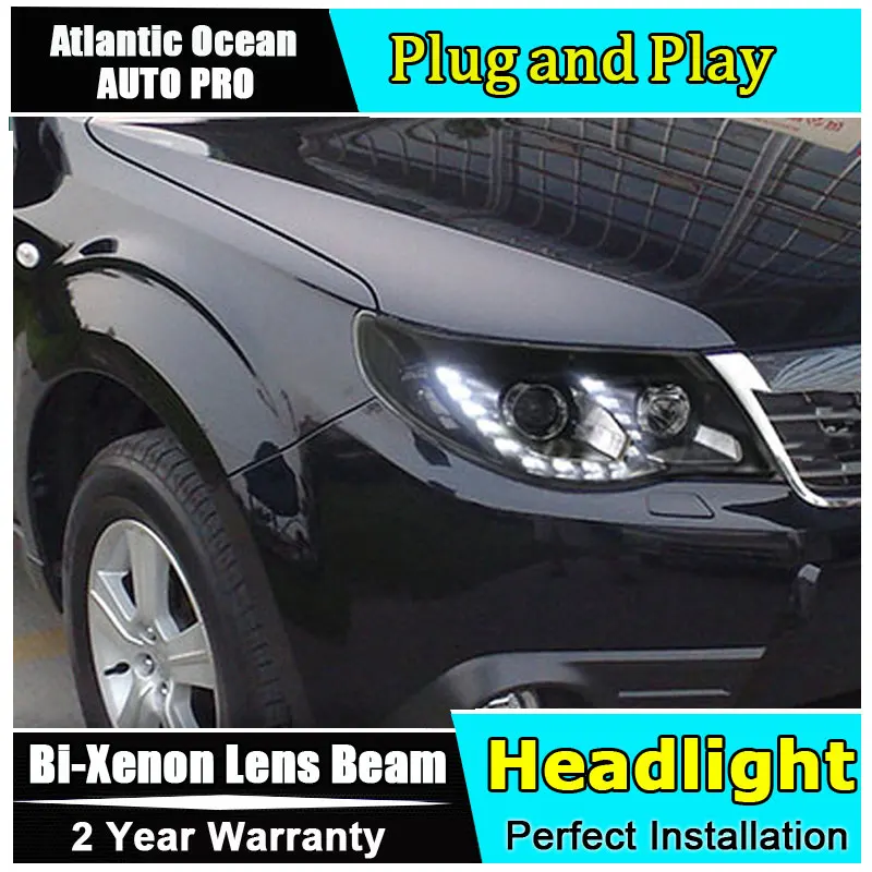 Автомобильный Стайлинг для subaru Forester светодиодный ная фара 2008 2012 Bi Xenon фары drl