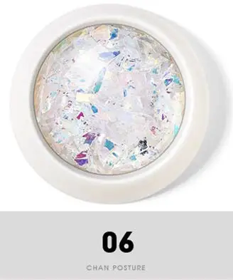 06 DIY неровные ногти Блестки для украшения ногтей массивная голографическая тонкая блестящая хромированная пудра - Цвет: 06