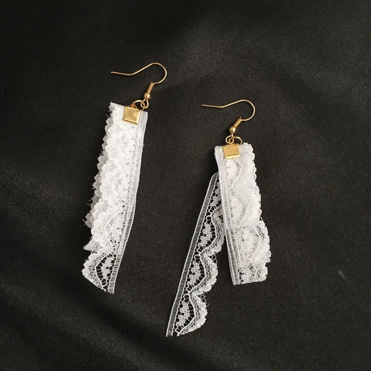 Новые модные серьги в стиле ретро панк 2020 милые кружевные Многослойные женские с