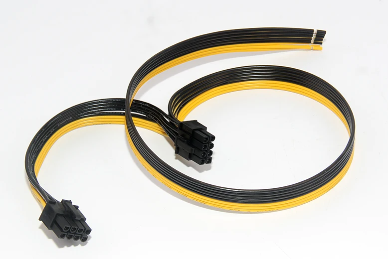 6 шт./лот двойной порт PCI-E PCIE PCI Express 8Pin видеокарта DIY плоский кабель электропитания